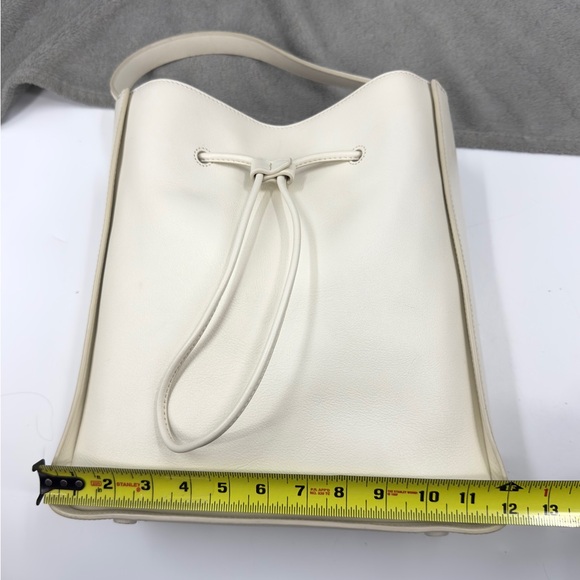 3.1 Phillip Lim Soleil Large Bucket Bag Off White Leather Purse Matching Pouch - Picture 14 of 16